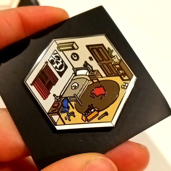 Horror room enamel pin! - Picture 2 of 3
